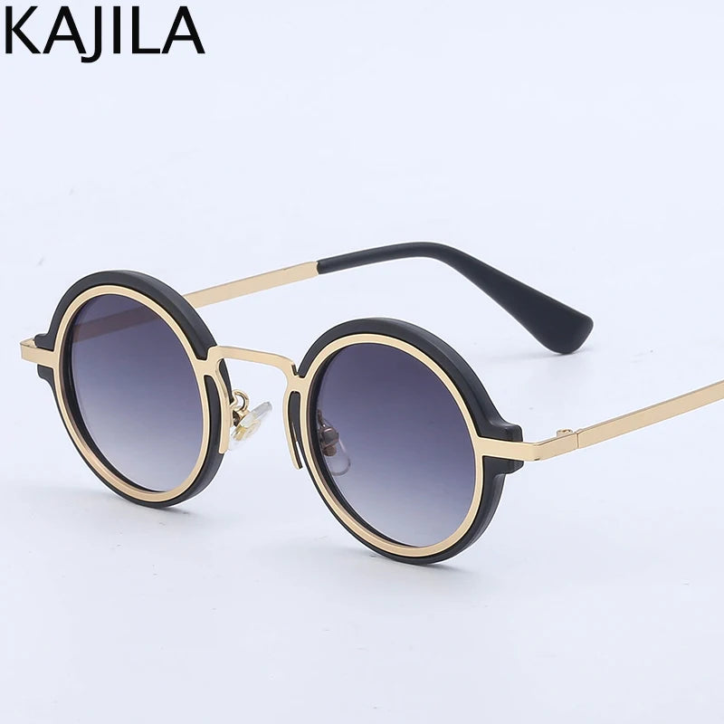 Gothic Steampunk Sunglasses Men Round Punk Sun Glasses for Women 2023 Luxury Brand Retro Eyewear Shades Lentes De Sol Hombre