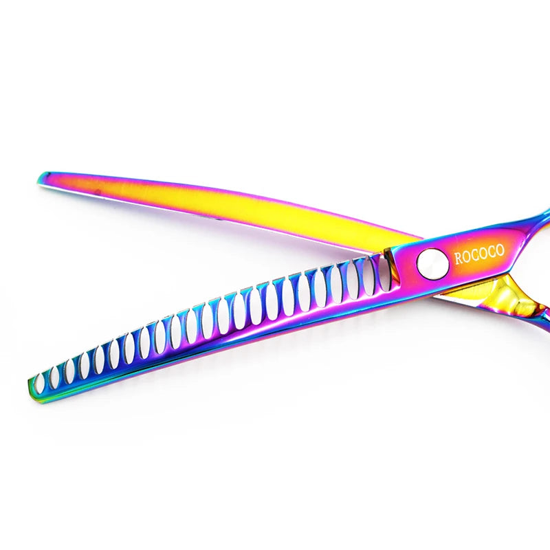 Pet Downward Curved Thinning Scissors Professional Dog Thinning Shears Dense Shark Hair Cut Cat Grooming Scissors Tools