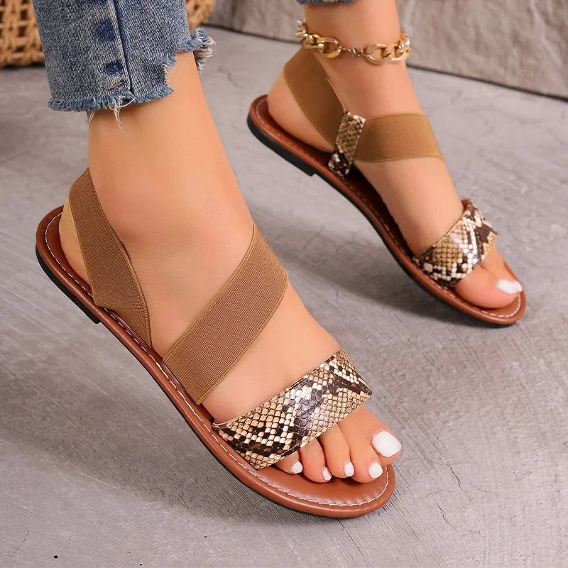 Sandals Women Flat Rome Casual Shoes for Women 2024 Summer New Fashion Open Toe Sandals Female Outdoor Beach Shoes Zapatos Mujer