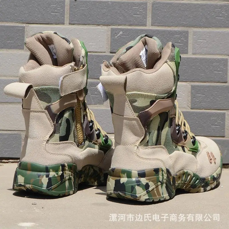 camouflage American men's high special tactical boots 2023 combat desert land outdoor hiking work men boots fashion casual shoes