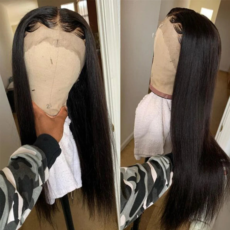 Lekker Straight 13x1 T Part Lace Front Human Hair Wig For Women Glueless Bob Brazilian Remy Hair PrePlucked Transparent Lace Wig