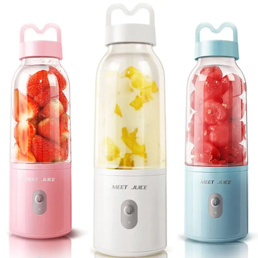 Small  Fruit Mixer Electric Safety Juicer Cup Portable Blender USB Rechargeable Mini Blender Easy to Clean