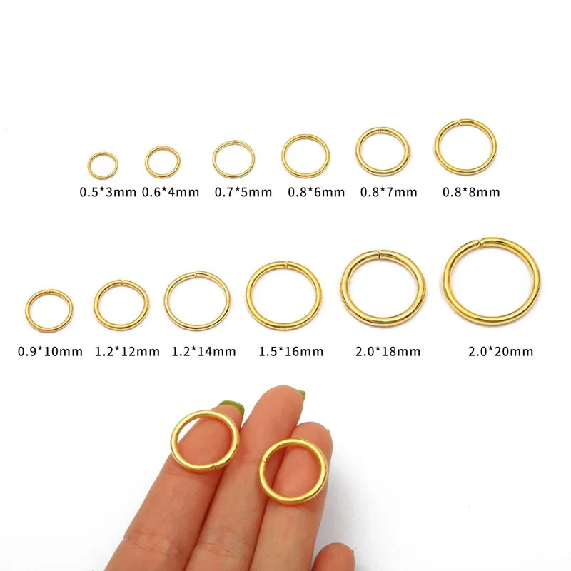 50-200 Pcs Gold/Silver  Hair Braid Dreadlock Beads Cuffs Rings Tube Accessories Hoop Circle Approx 8-18mm Inner Hole Hair Rings