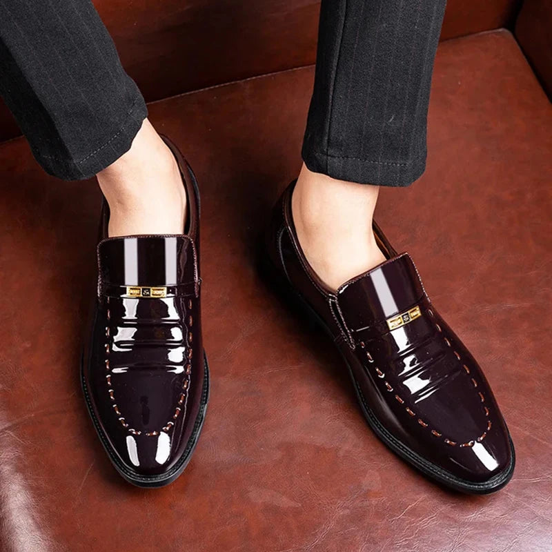 Patent Leather Men Dress Shoes Classic Formal Leather Shoes for Men Formal Office Work Shoes Men Party Oxfords Business Shoes