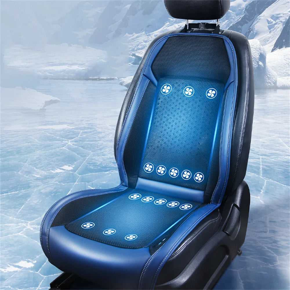 Summer Car Ventilation Seat Cushion Cooling Massage Seat Cushion 12V Comfortable Cool Ventilation Front Seat Mat Car Accessories