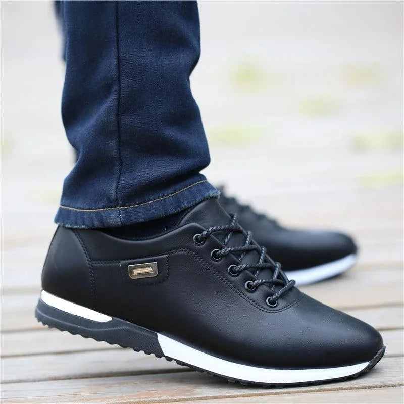 Men's Casual Shoes Fashion Leather Business Outdoor Sports Shoes Soft Bottom Sneakers Male Walking Flat Footwear Zapatos Hombres