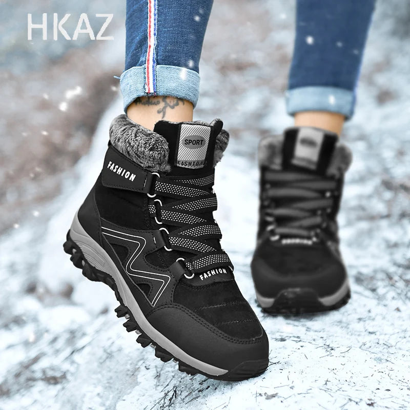 Couple Boots Fleece To Keep Warm Thick Bottom Non-slip Comfortable Wear-Resistant Fashion Wild Explosive Style Winter Main Push