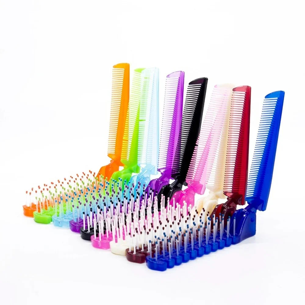 1pc Portable Travel Hair Comb Detangling Hair Brush Foldable Hair Brushes Massage Comb Anti-Static Hair Combs Hair Styling Tools