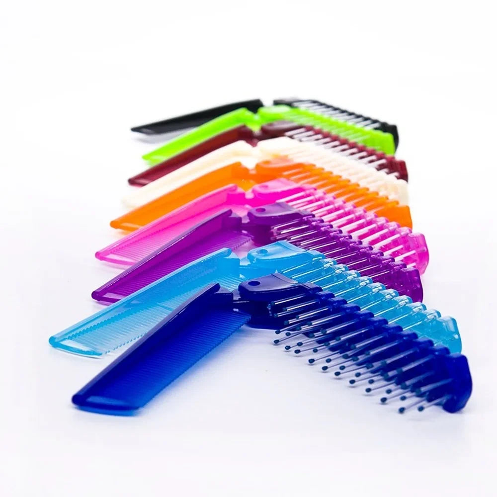 1pc Portable Travel Hair Comb Detangling Hair Brush Foldable Hair Brushes Massage Comb Anti-Static Hair Combs Hair Styling Tools