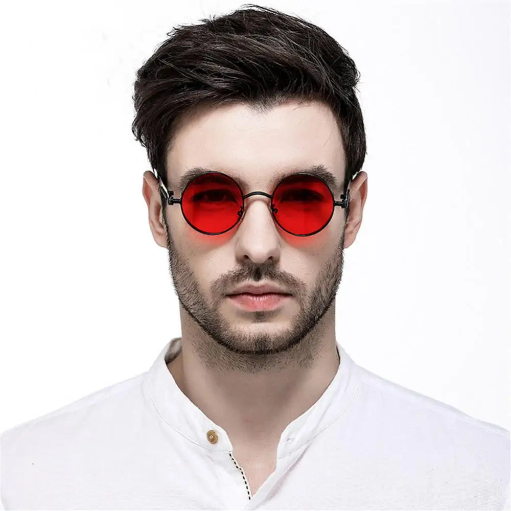 Metal Sunglasses Polarized Punk Sunglasses Men Women Brand Designer Round Glasses Brand Designer Retro Vintage Sunglasses