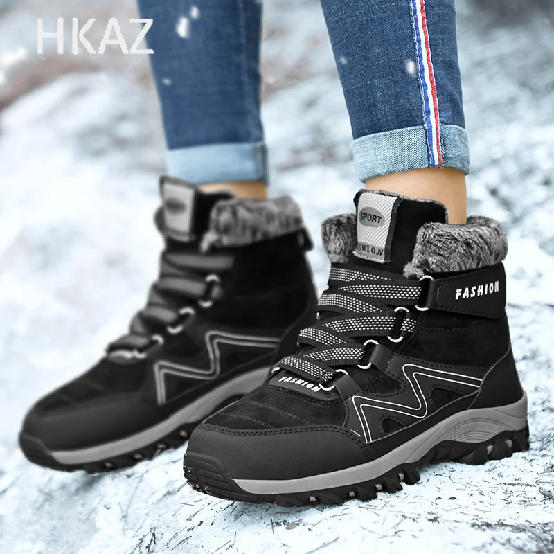 Couple Boots Fleece To Keep Warm Thick Bottom Non-slip Comfortable Wear-Resistant Fashion Wild Explosive Style Winter Main Push