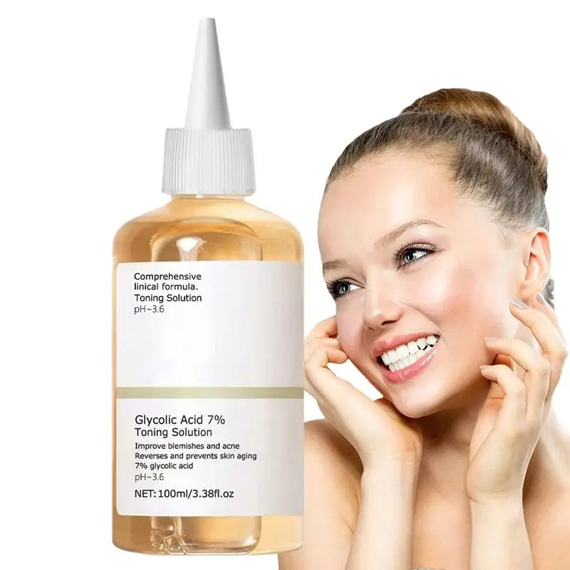 Glycolic Acid 7% Toning Solution Dispelling acne Acne Remover Lifting Firming Wrinkles Glowing Facial Skin Care Acid Toner New