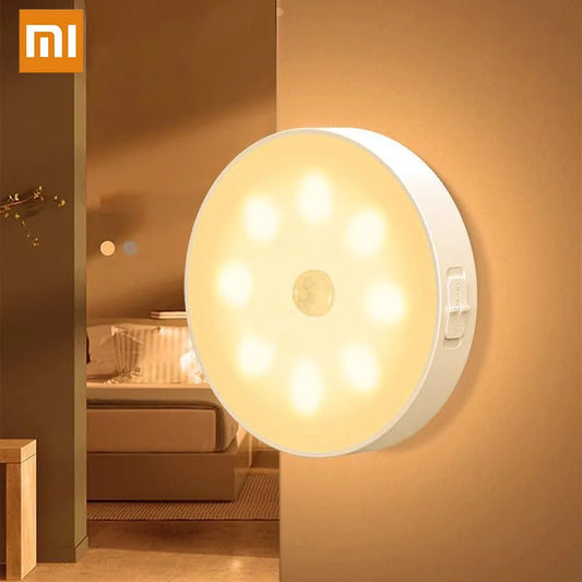 Xiaomi Night Light With Motion Sensor Rechargeable USB Kitchen Cabinet Stair Lamp Wireless LED For Bedroom Room Closet Lights