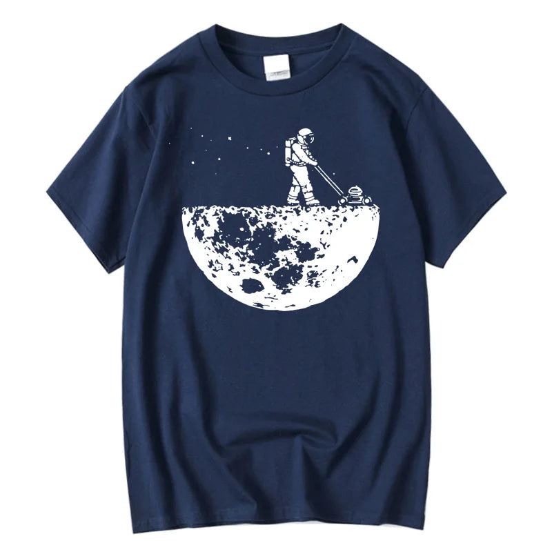 XIN YI Men's T-shirt High Quality 100% Funny Cotton Lunar Cleaner Printing Summer Casual Cool Loose O-neck Men T-shirt Male Tops