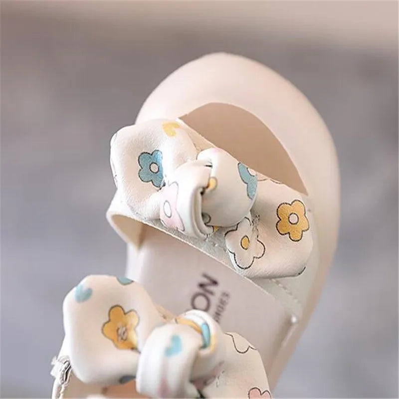 Summer Baby soft sole Sandals for Girls bow Closed Toe Toddler Infant Kids Princess Walkers Baby Little Girls Shoes Sandals