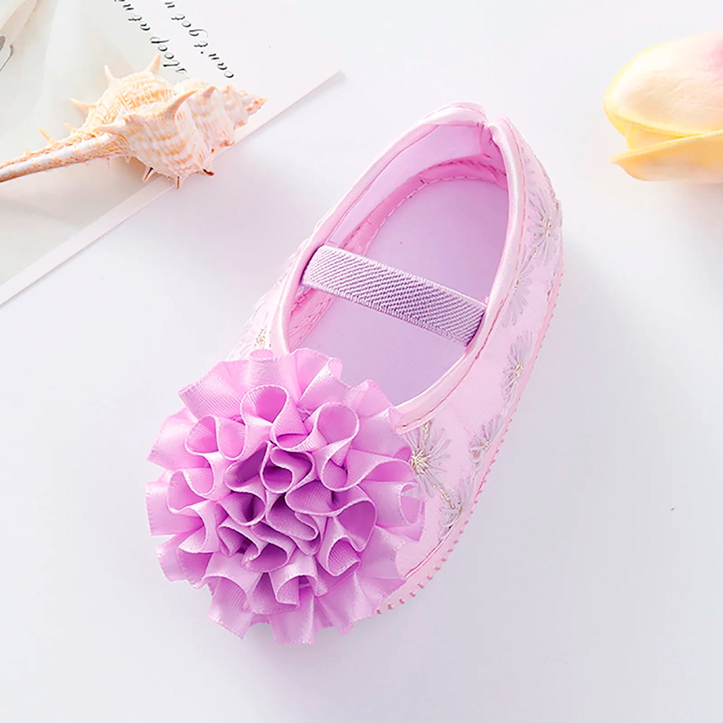 Baby Girls Shoes Big Red Florwel Infant Shoes Prewalkers Little Girls Crib Shoes Shallow Princess Shoes Детская Обувь Девочки