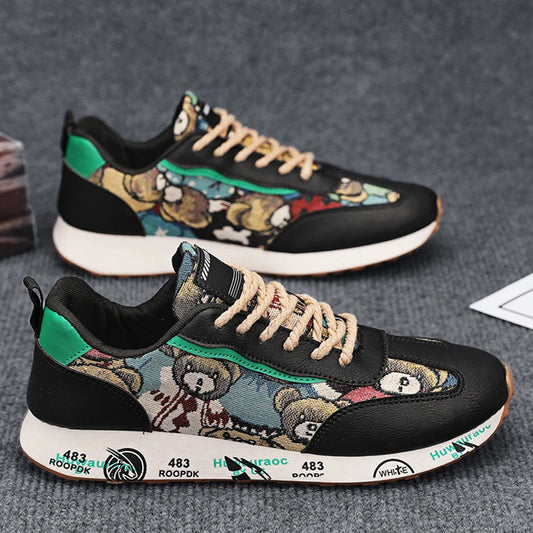 CYYTL Men Shoes Fashion Anime Cartoon Sneakers Casual Outdoor Platform Tennis Sports Hiking Luxury Designer Summer Leather Ankle