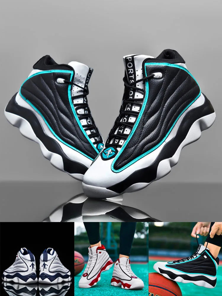 High quality stylish wear - resistant elevating basketball shoes Luxury outdoor men's jump sports shoes