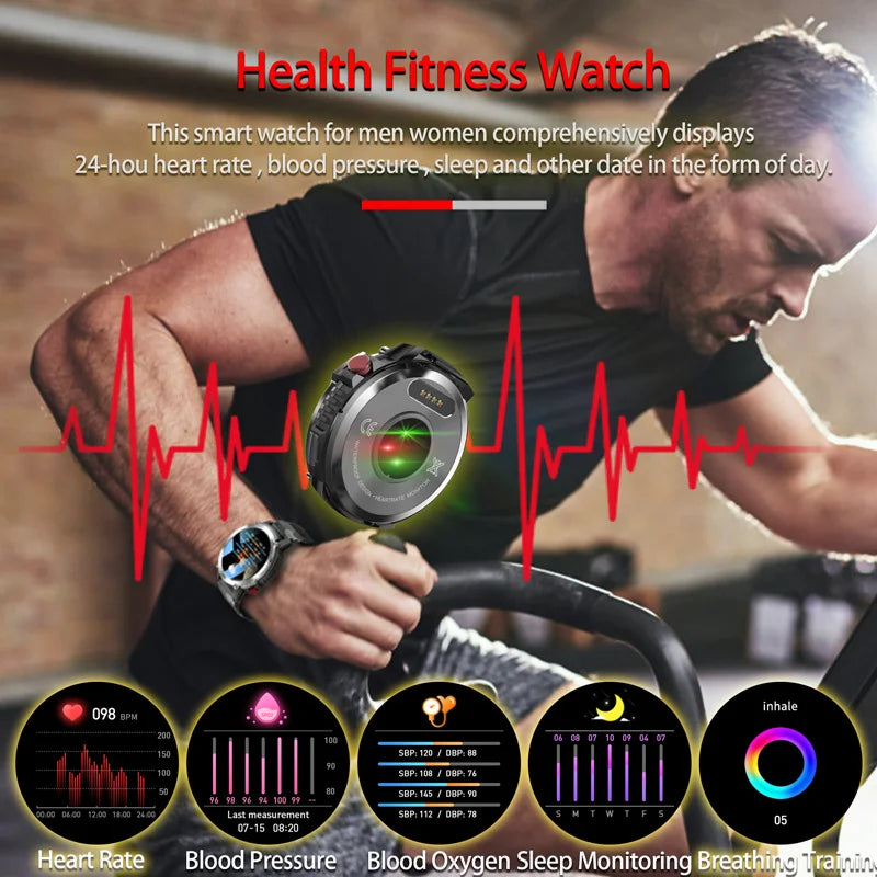 C22 Rugged Smart Watch Men 3atm Waterproof Sport Watches 1.6'' Blood Pressure Bluetooth Call Military Smartwatch For Android Ios