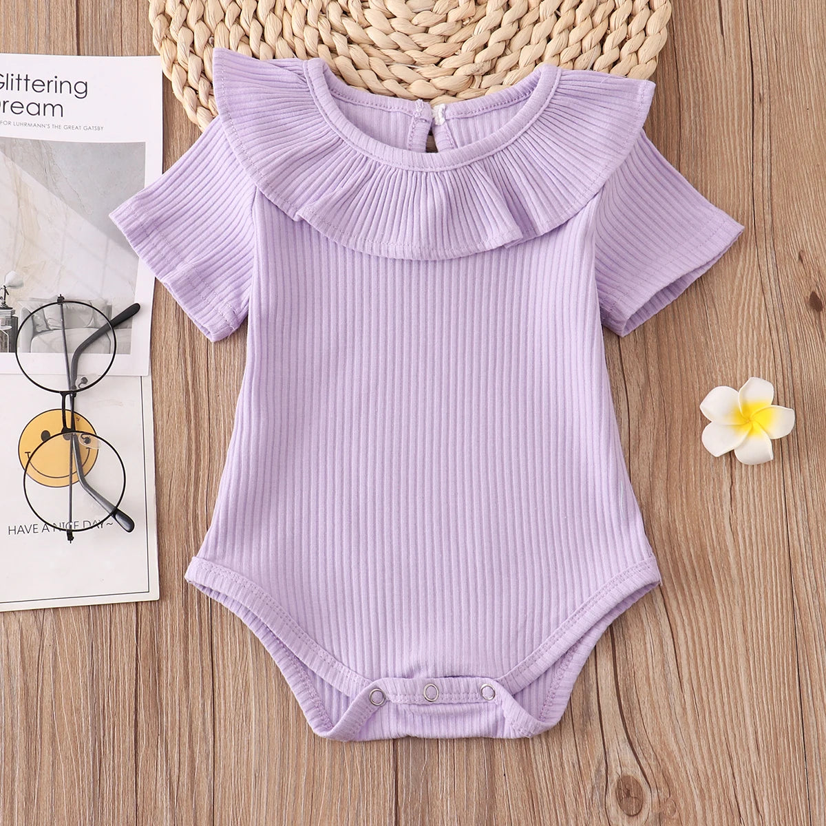 Newborn Infant Baby Rompers 0-2Y 2023 Spring Summer Candy Ruffles Jumpsuit New born Baby Girl Clothes Outfits