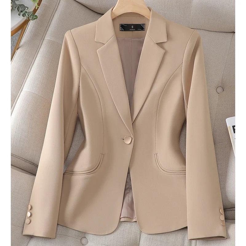 Spring Autumn Blazers New Small Suit Jacket Women Fashion Jacket High-Quality Professional Suit Ladies Blazers Female Outerwear