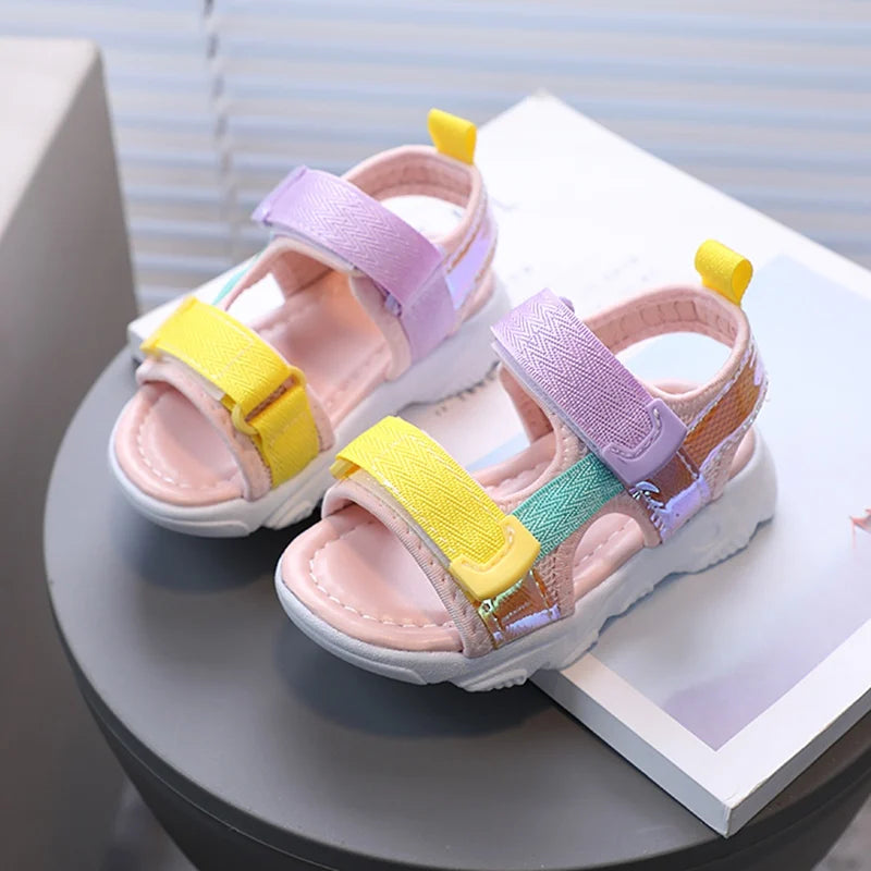 Size 21-30 Summer Baby Shoes Anti-slip Fashion Boy Girl Sandals Kid Prewalker Newborn Soft Sole Crib Shoes Toddler Beach Sandals