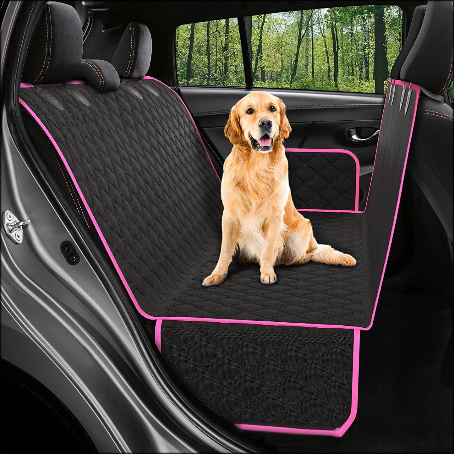 Waterproof Pet Travel Dog Carrier Hammock Car Rear Back Seat Protector Mat Safety Carrier Dog Car Seat Cover For Dogs