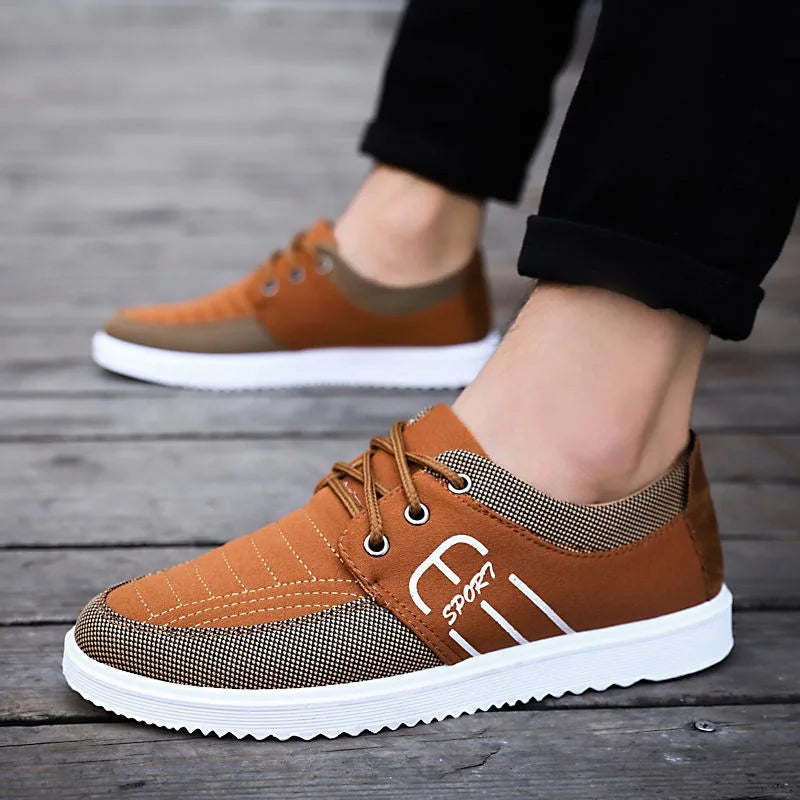 Hot Men's Brand Canvas Shoes Lightweight Sneakers Autumn Men  Breathable Vulcanized Shoe Lace Up Work Footwear Man Drive Shoe