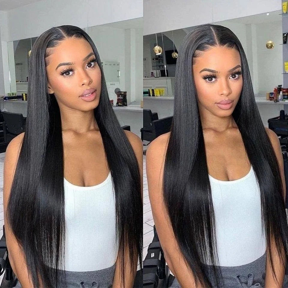 Lekker Straight 13x1 T Part Lace Front Human Hair Wig For Women Glueless Bob Brazilian Remy Hair PrePlucked Transparent Lace Wig