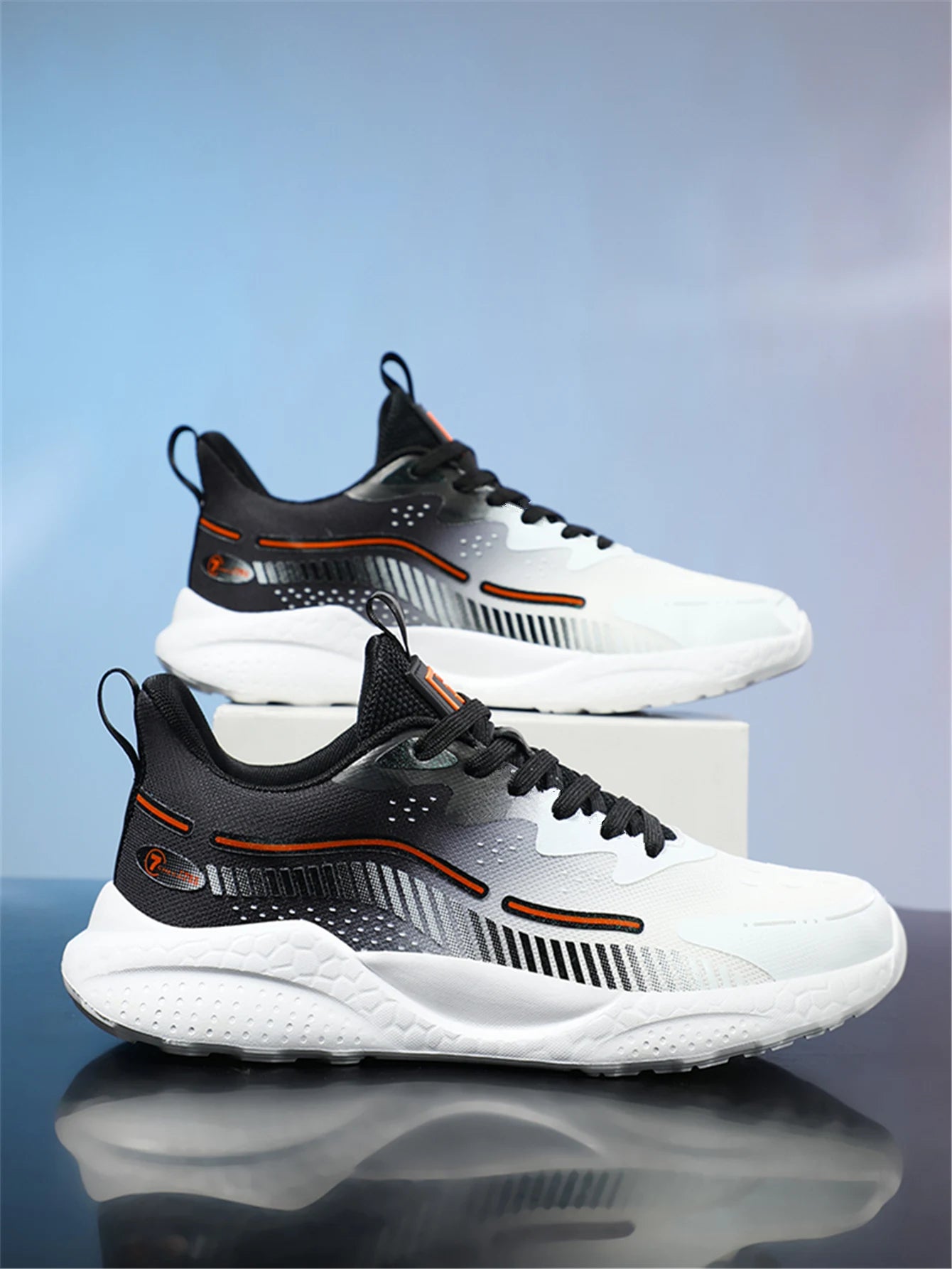 Couple Flying Woven Light Casual Running Shoes Niche Design Thick Sole Heightened Trend Korean Sports Men's And Women's Shoes