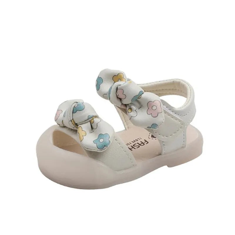 Summer Baby soft sole Sandals for Girls bow Closed Toe Toddler Infant Kids Princess Walkers Baby Little Girls Shoes Sandals