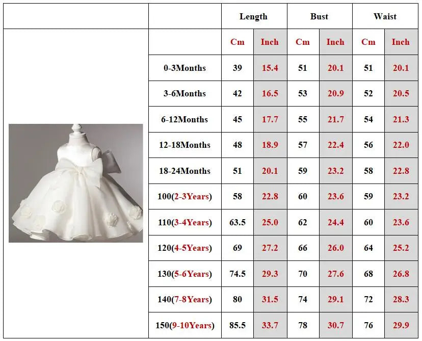 Kid Girls Birthday Party Dresses Children Clothing Baby Wedding Princess Dresses Bow Flower Toddler Ceremonial Costume BC1217