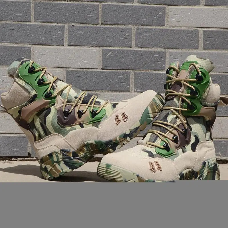 camouflage American men's high special tactical boots 2023 combat desert land outdoor hiking work men boots fashion casual shoes