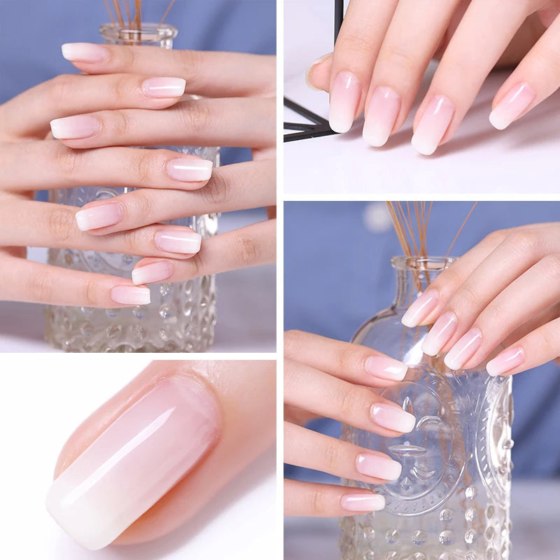 BORN PRETTY Milky Jelly Gel Nail Polish 7ml/10ml White Jelly Gel Polish No Wipe Top Coat White Soak Off Nail Art UV Gel Varnish