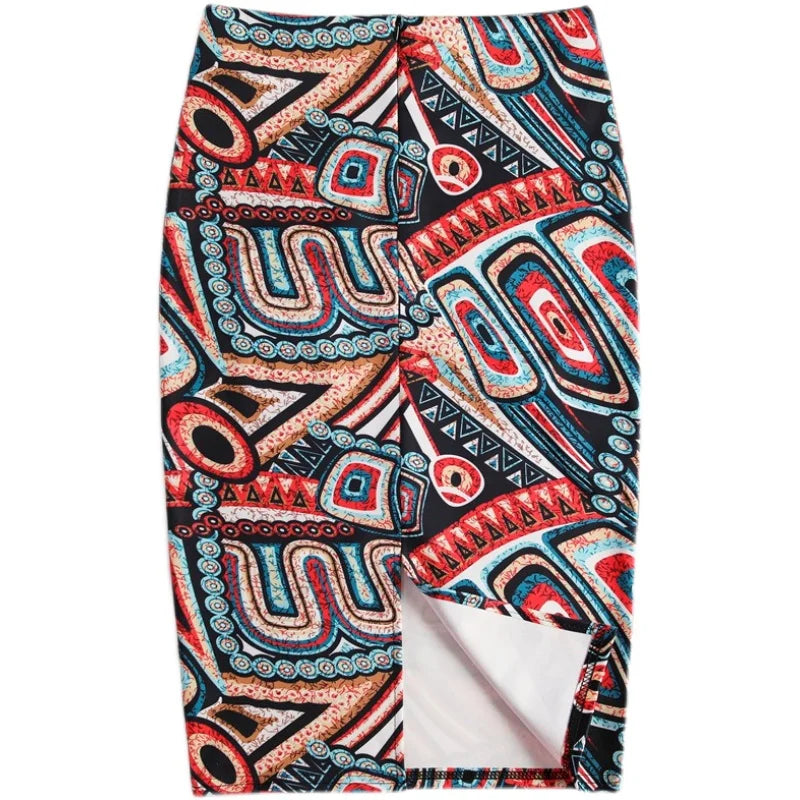 25 Models Summer Women Ladies Famous Pencil Skirt Print High Waist Slim Bodycon Midi Vintage Y2K Korean Style Female Falda