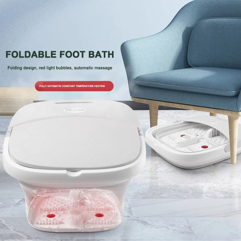 OEM/ODM Electric Portable Foldable Basin Soaking Bucket Bowl Foot Relax Foot Bath Shiatsu Spa Massager