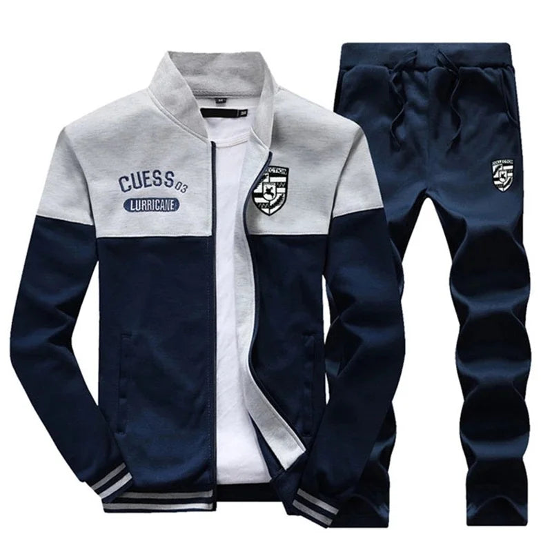 Tracksuit Men Brand New Sets Fashion Autumn Spring Sporting Suit Sweatshirt +Sweatpants s Clothing 2 Pieces Slim Fit