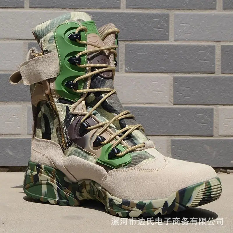 camouflage American men's high special tactical boots 2023 combat desert land outdoor hiking work men boots fashion casual shoes