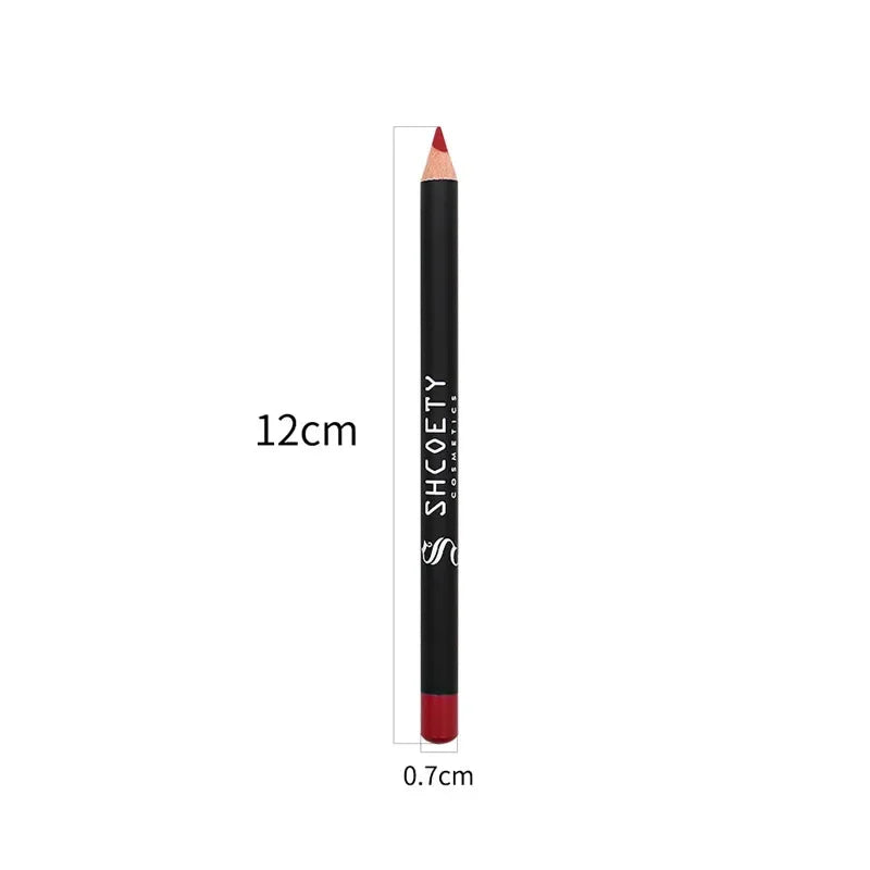 12 Colors Sexy Matte Lipliner Pencil Lip Makeup Velvet Non-stick Cup Lipstick Long Lasting Easy To Color Lip Contour Cosmetics