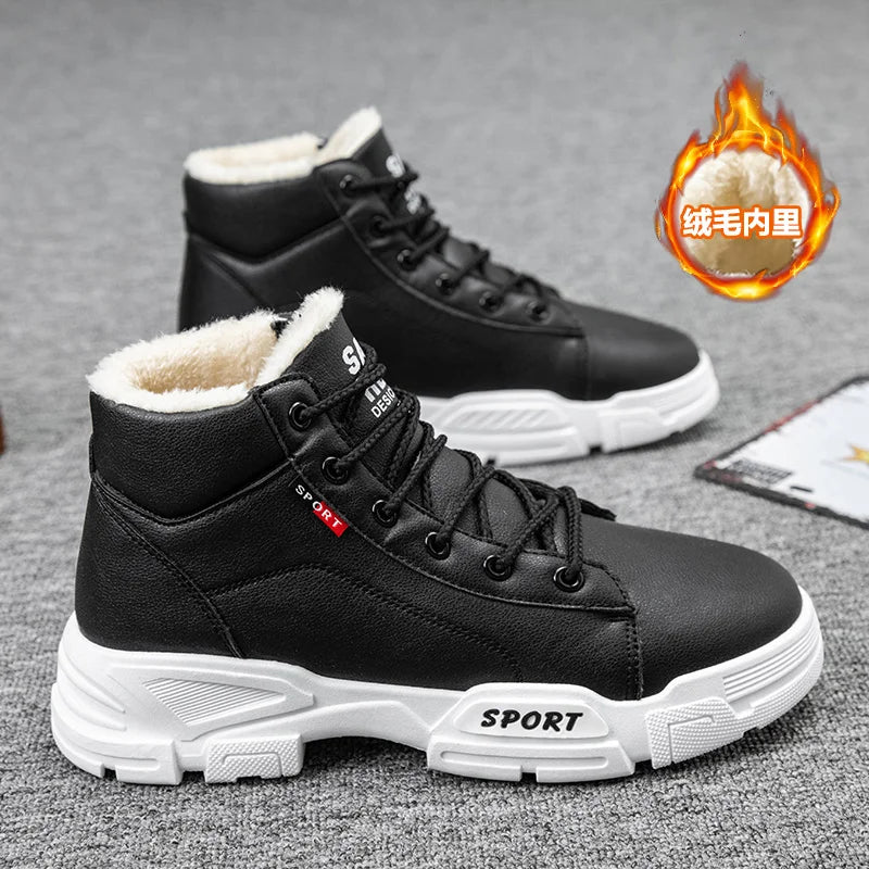 men boots 2022 New Winter Slippers Warm Men Shoes Waterproof Non-Slip Plush Sneakers Male tenis shoes Boots Men Sneakers Winter