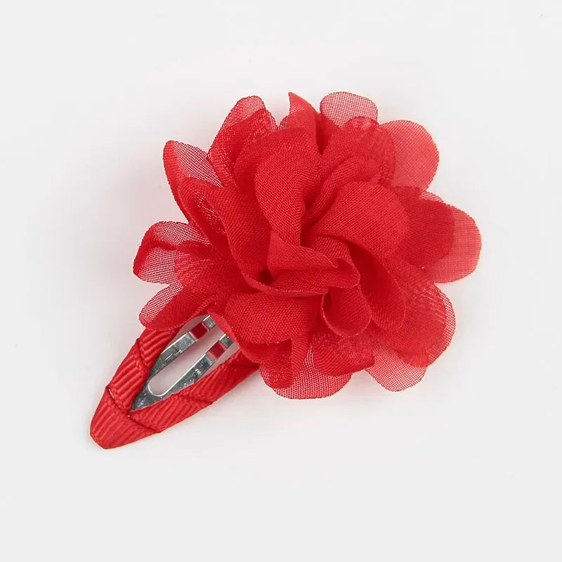 Fashion Baby Girls Mini Chiffon Flowers Hair Clips Sweet Children Hairpins for Kids Accessories Headwear Photo Props Gifts Sets