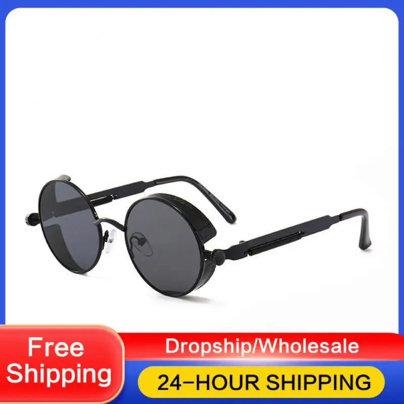 Metal Sunglasses Polarized Punk Sunglasses Men Women Brand Designer Round Glasses Brand Designer Retro Vintage Sunglasses