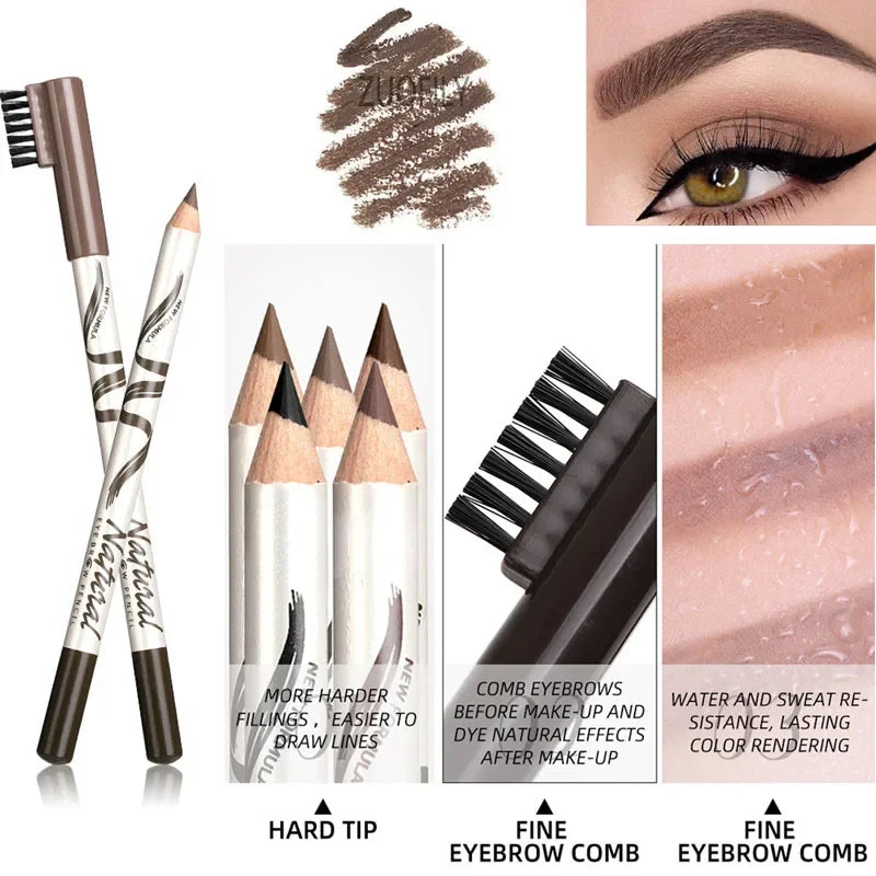 1pcs Waterproof Cosmetic Eye Brow Pencil Five Color Natural Eyebrows Color Mixing Lasting Durable Ecological Eyebrow Pencils