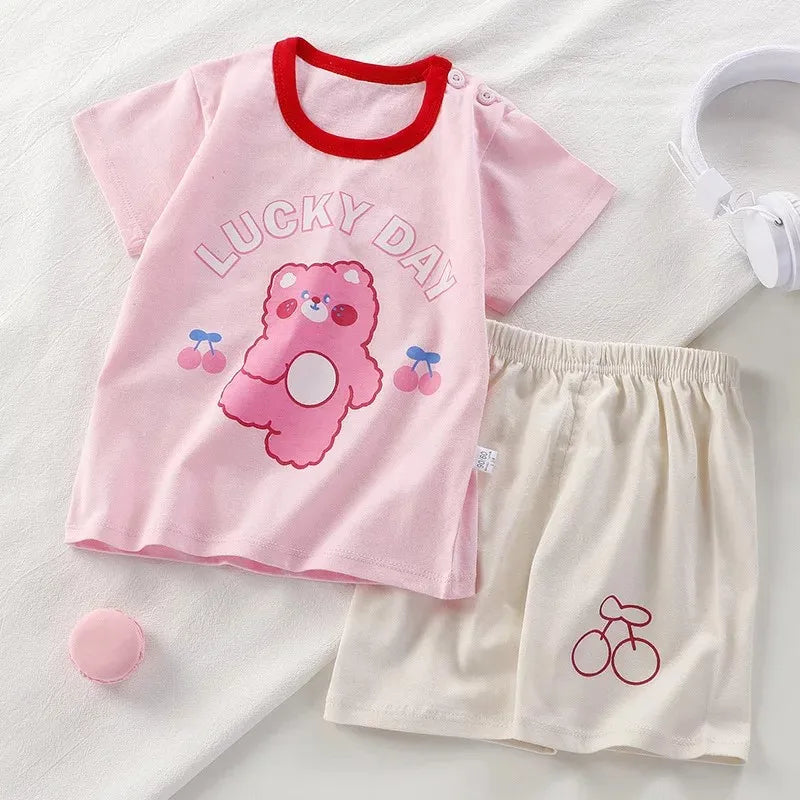 2020 Baby Girl Clothes New Style Newborn Girl Infant Summer Children Clothing Suit Baby 0-6 Outfit Toddler Kids Pajamas