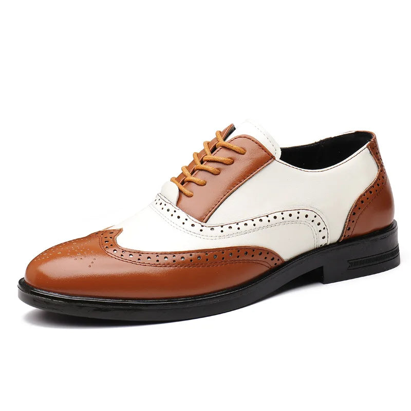 2023Genuine Leather Men Dress Shoes Luxury Cowhide Man Business Shoes Casual Social Shoe Male Wedding Footwear Zapatos Hombre