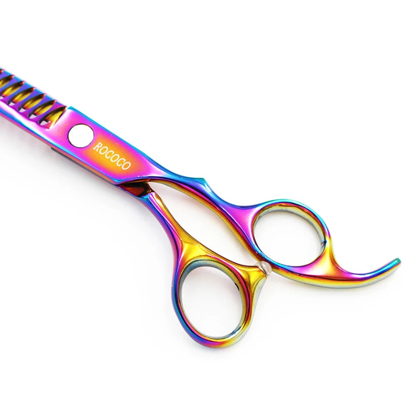 Pet Downward Curved Thinning Scissors Professional Dog Thinning Shears Dense Shark Hair Cut Cat Grooming Scissors Tools