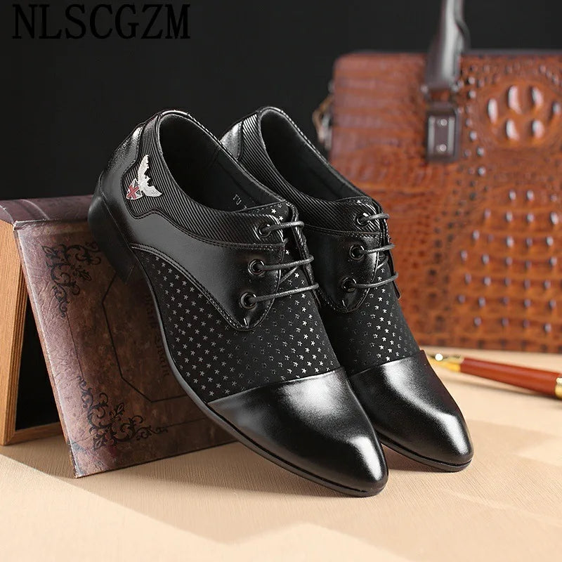 Leather Shoes for Men Italiano Wedding Dress Oxford Shoes for Men Office 2024 Formal Shoes for Men Business Suit Chaussure Homme