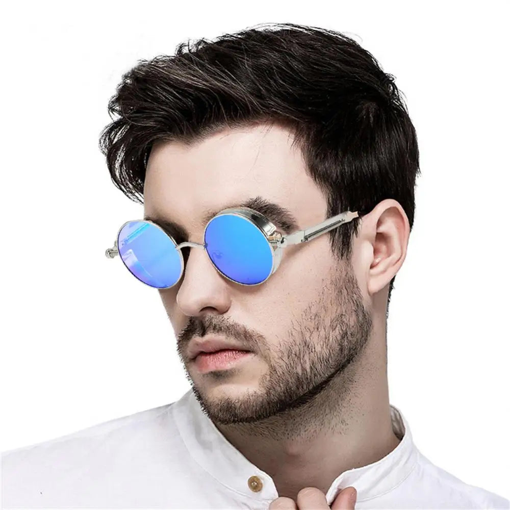 Metal Sunglasses Polarized Punk Sunglasses Men Women Brand Designer Round Glasses Brand Designer Retro Vintage Sunglasses