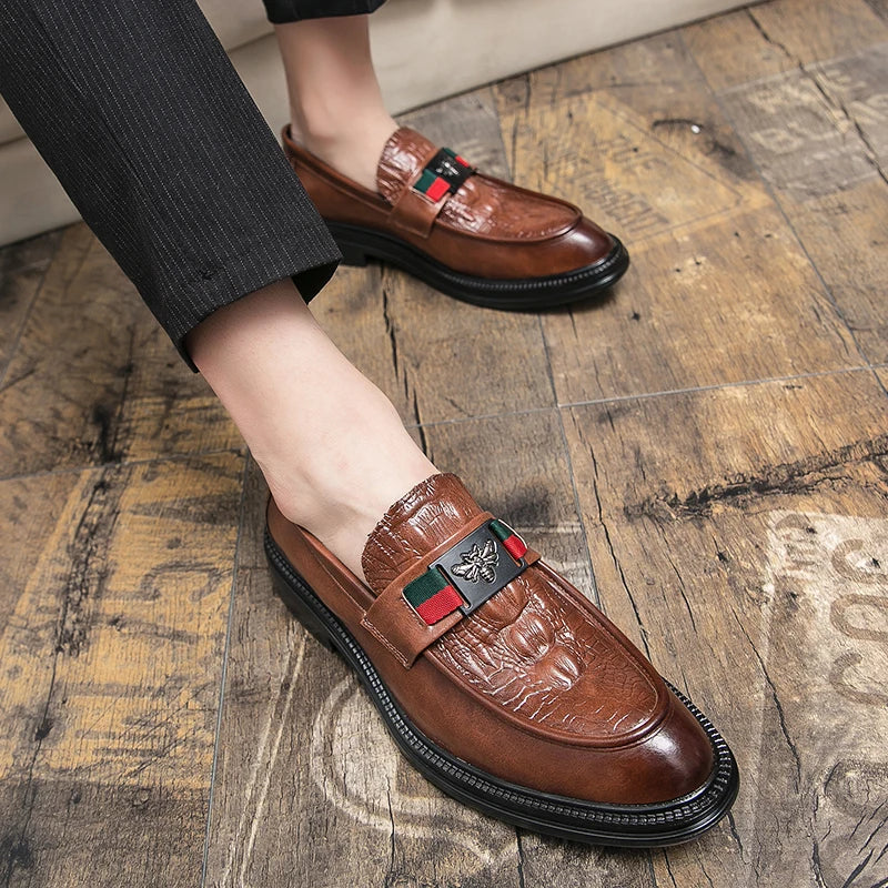 Men Casual Shoes Breathable Leather Loafers Business Office Shoes For Men Driving Moccasins Comfortable Slip On Tassel Shoe37-44