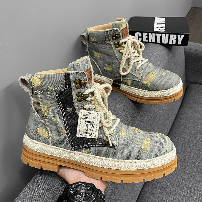 CYYTL Mens Boots 2023 Casual Shoes Cowboy Military Platform Chelsea Designer Luxury Leather Tactical Work Safety Ankle Sneakers